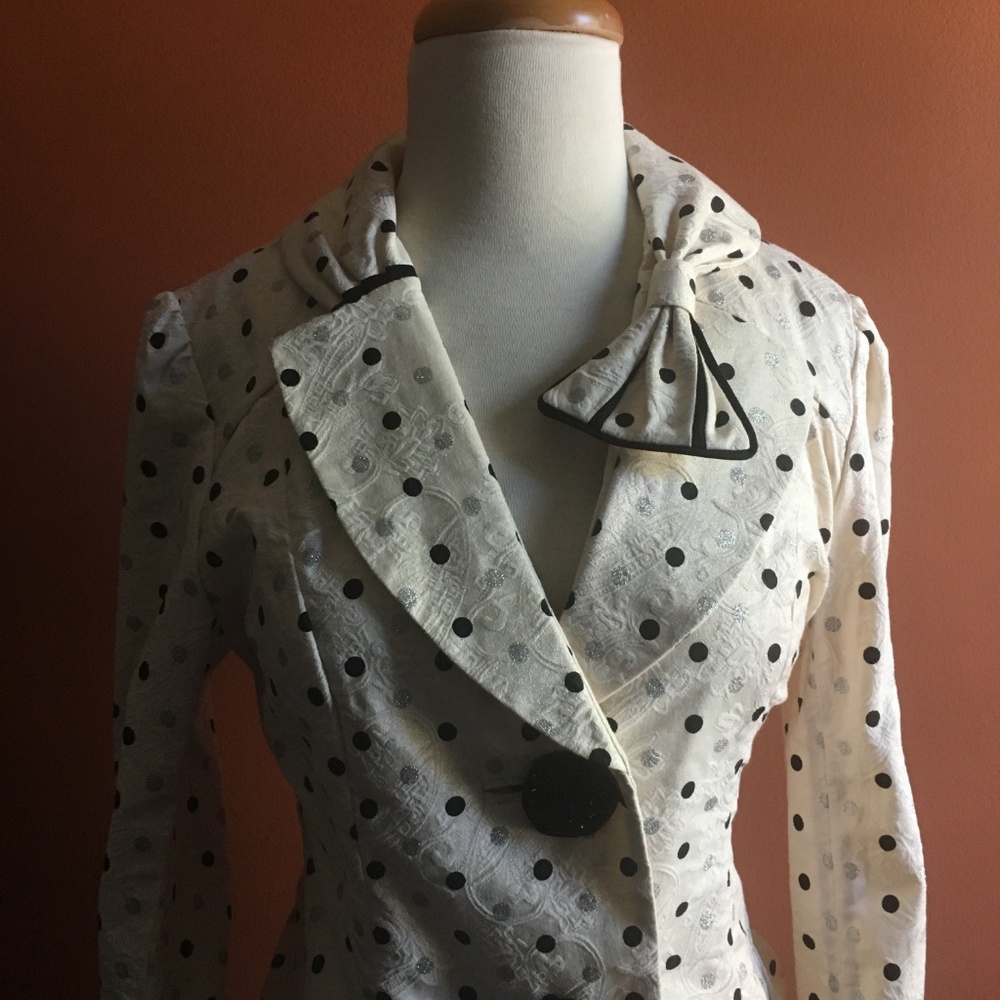 AN REN NEW YORK Polkadot Bow Jacket M - Picture 4 of 8